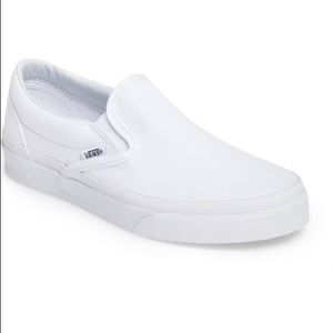 White Slip On Vans
